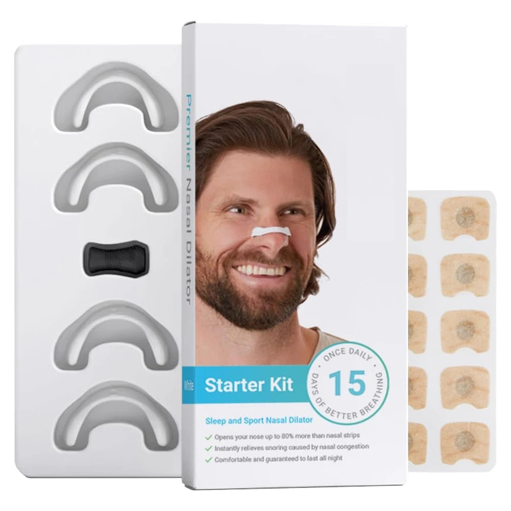 novura AirFlow Starter-Kit – Magnet-Nasenclip mit passenden Patches für bessere Atmung